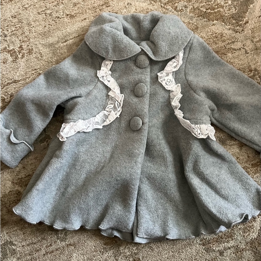 Ricrac & Ruffles NWT gray dress coat 18 months. Precious!!